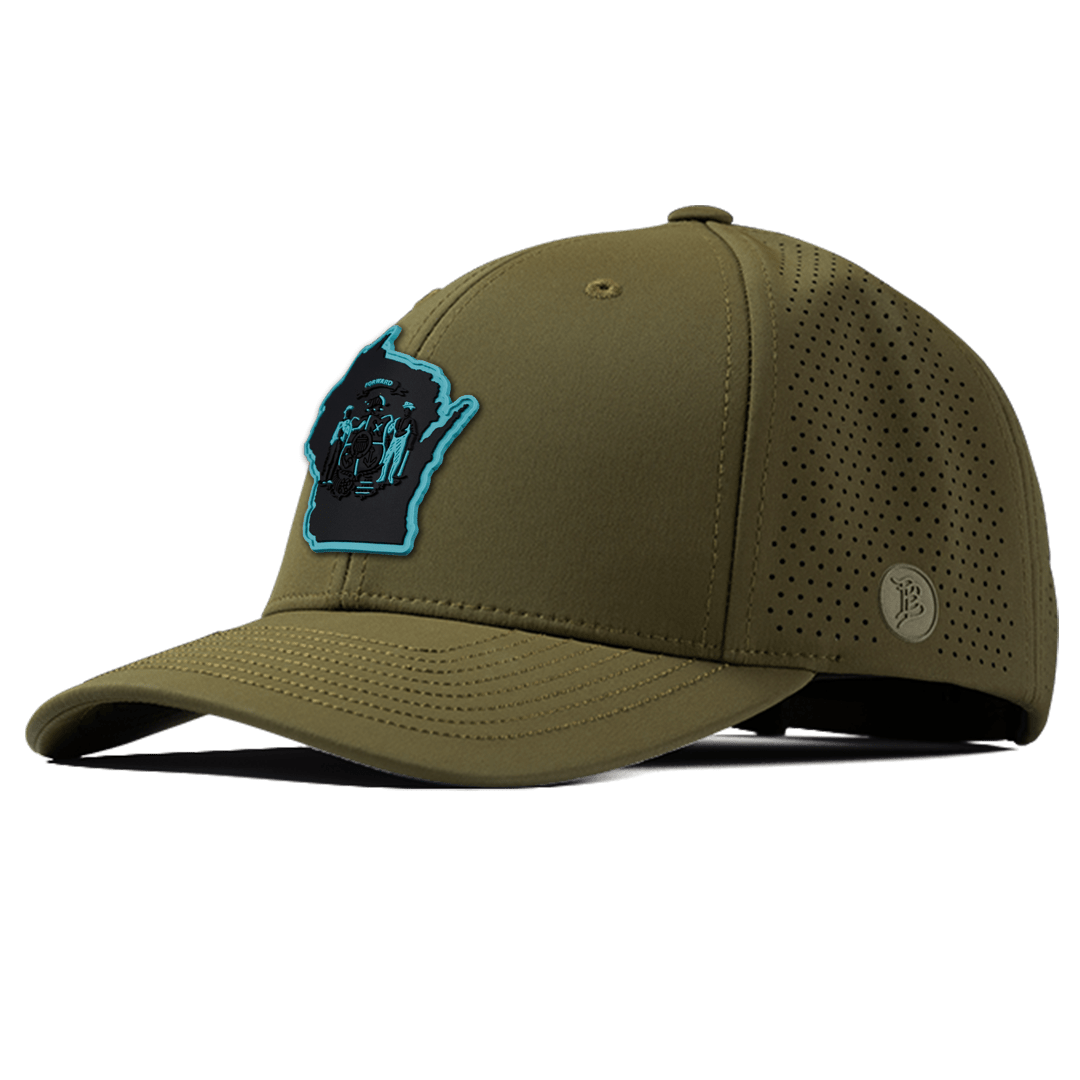 Wisconsin Turquoise Elite Curved Front Loden