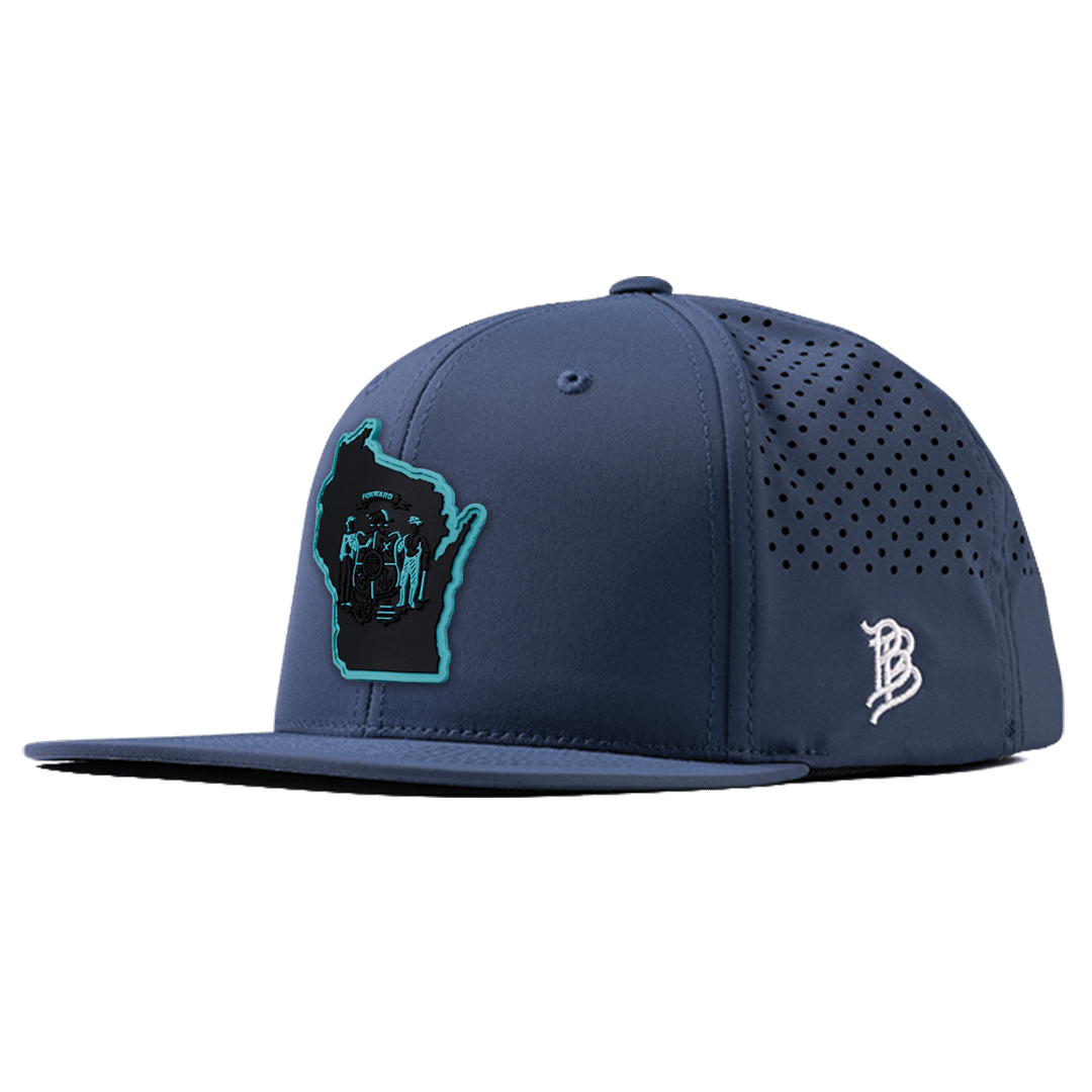 Wisconsin Turquoise Flat Performance Front Navy