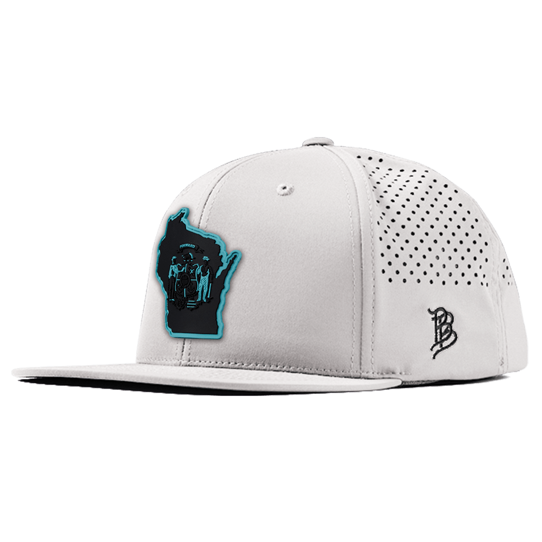 Wisconsin Turquoise Flat Performance Front White