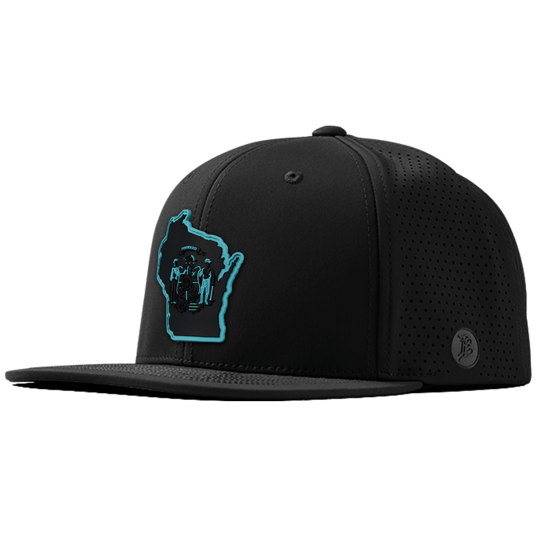 Wisconsin Turquoise Elite Classic Front Black