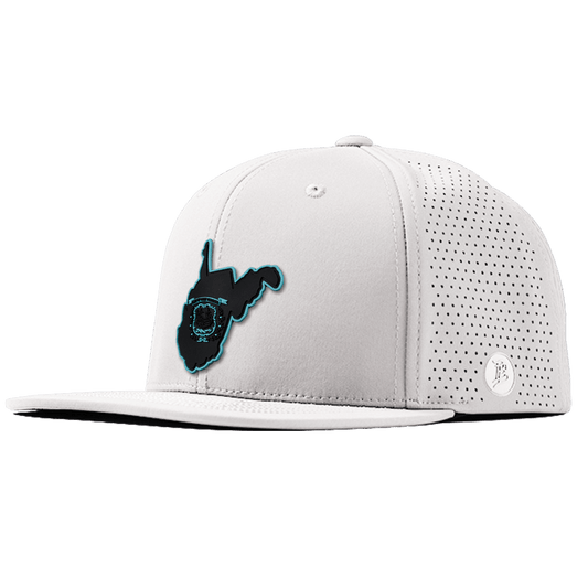 West Virginia Turquoise Elite Classic Front White