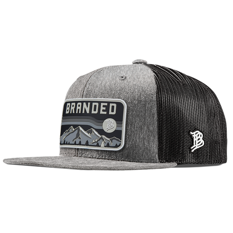 Midnight Horizon Flat Trucker Front Heather Gray