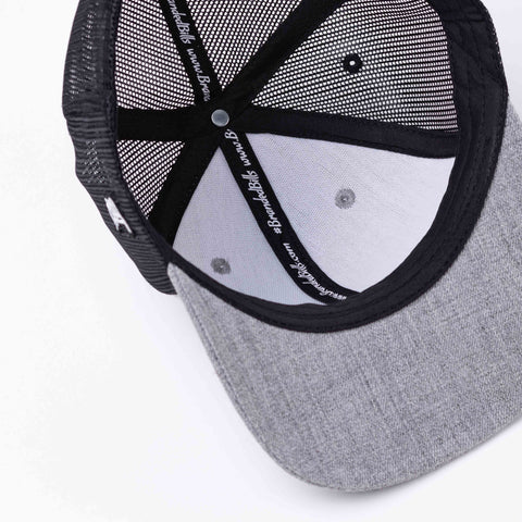 Midnight Horizon Flat Trucker Inside Heather Gray