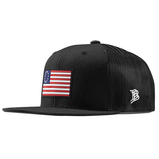 1776 PVC Flat Trucker Black