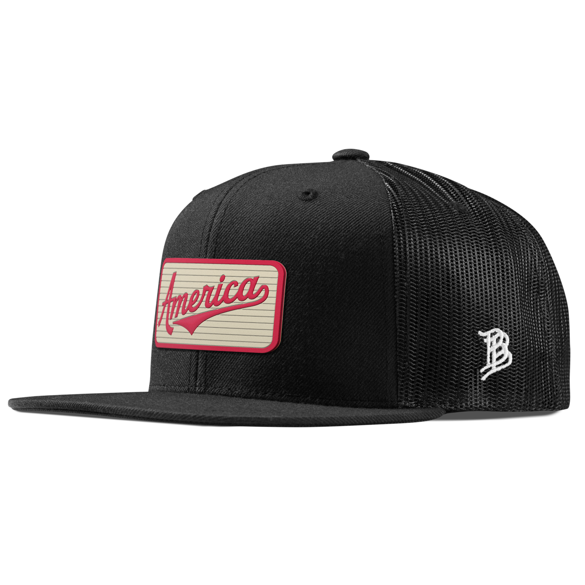 America Badge Flat Trucker