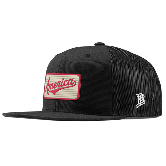 America Badge Flat Trucker