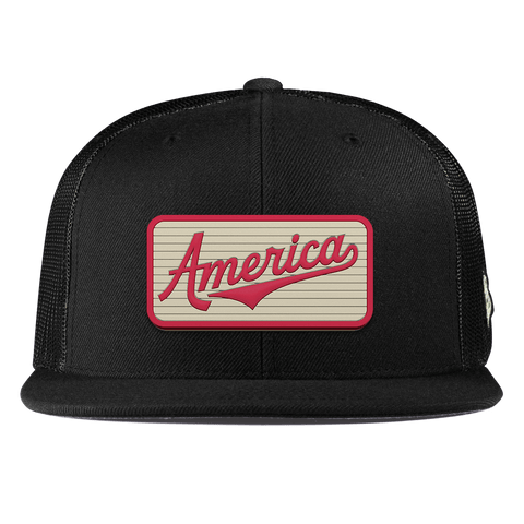 America Badge Flat Trucker