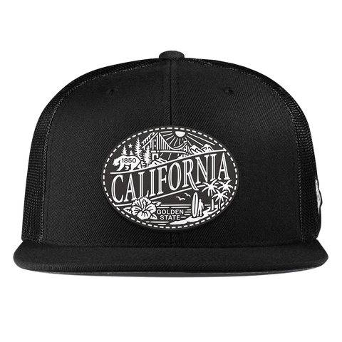 California Traveler Flat Trucker Black