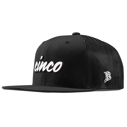 Cinco Script Flat Trucker Black