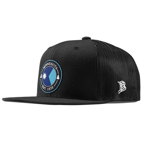 Minnesota Compass Flat Trucker Black