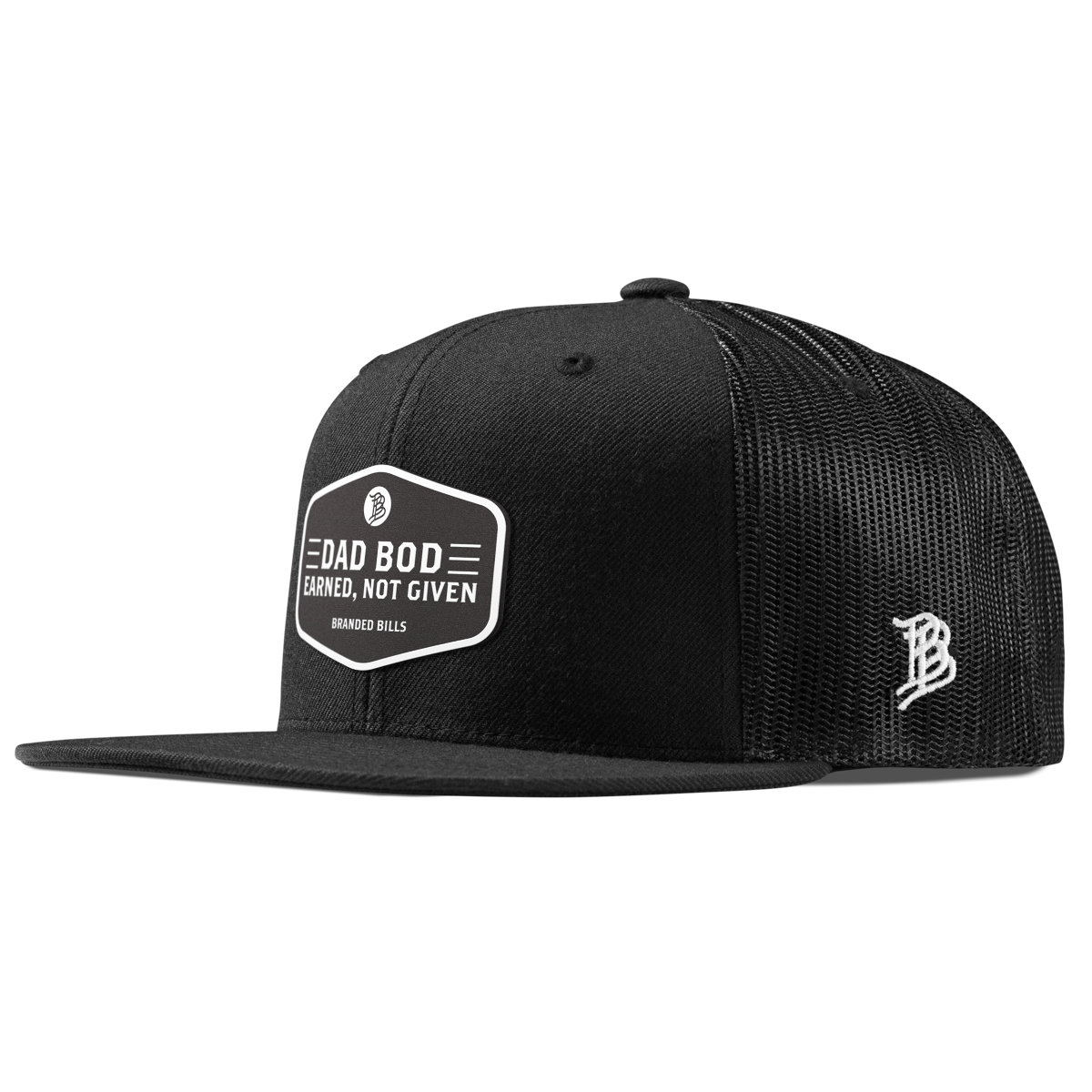 Dad Bod Flat Trucker Black