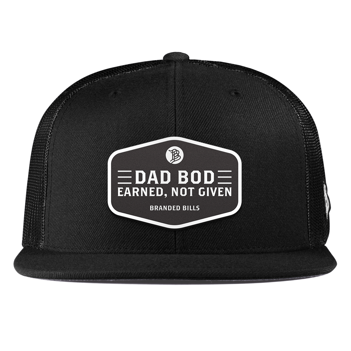Dad Bod Flat Trucker Black