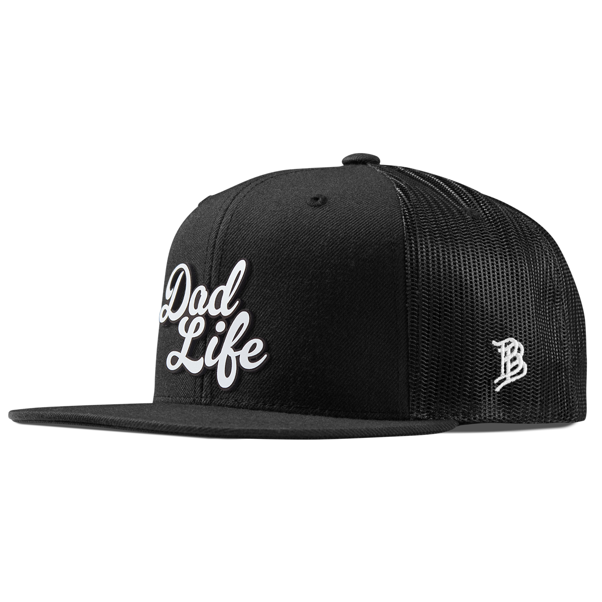 Dad Life Script Flat Trucker Black