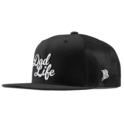 Dad Life Script Flat Trucker Black