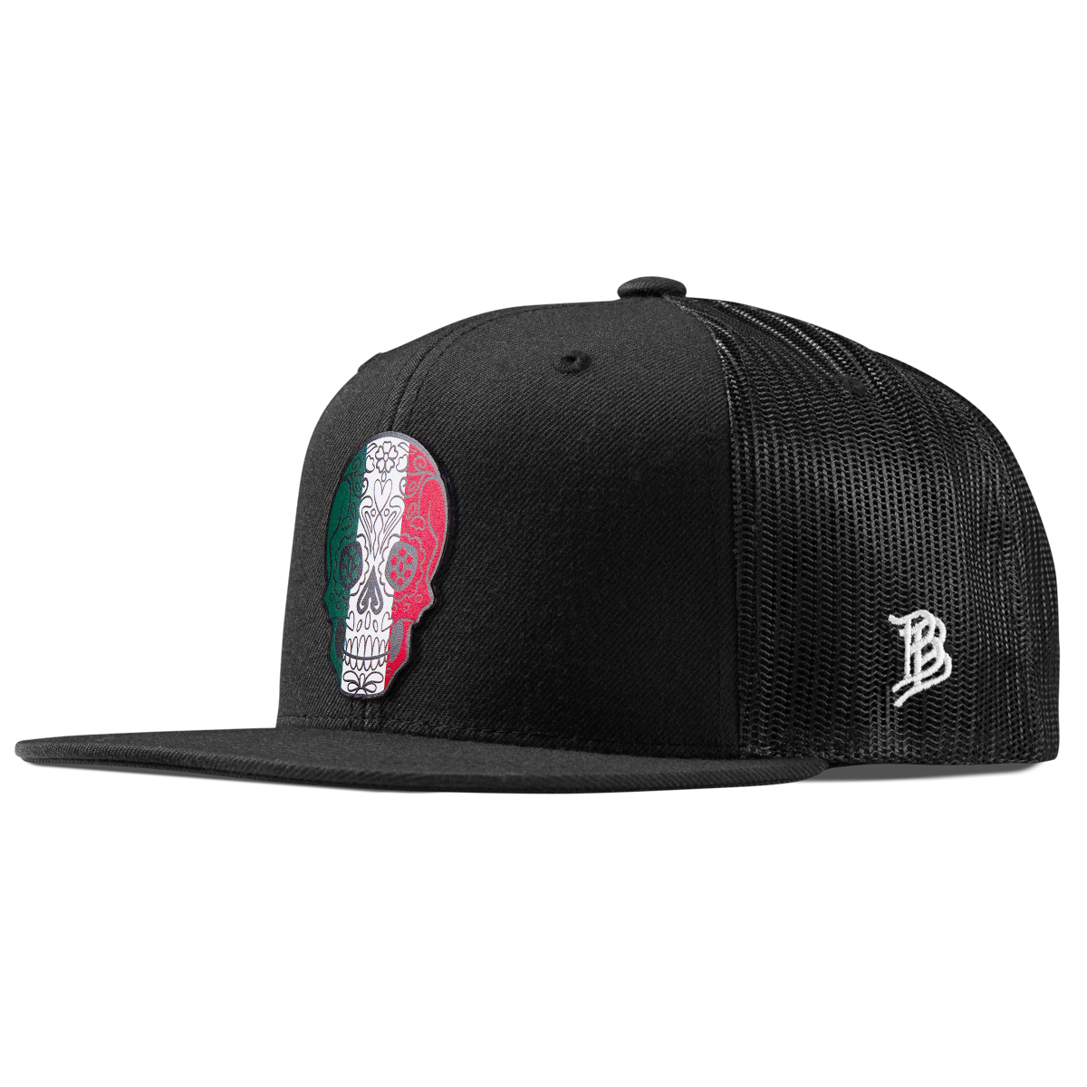 Fiesta Sugar Skull Flat Trucker Black