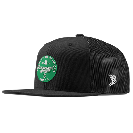 Get The Green Flat Trucker Black