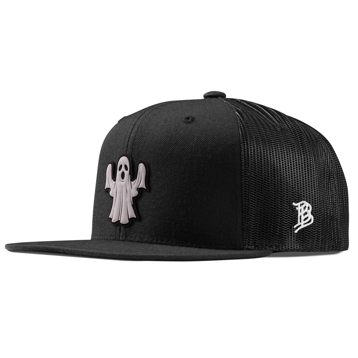 Ghostly PVC Flat Trucker Black