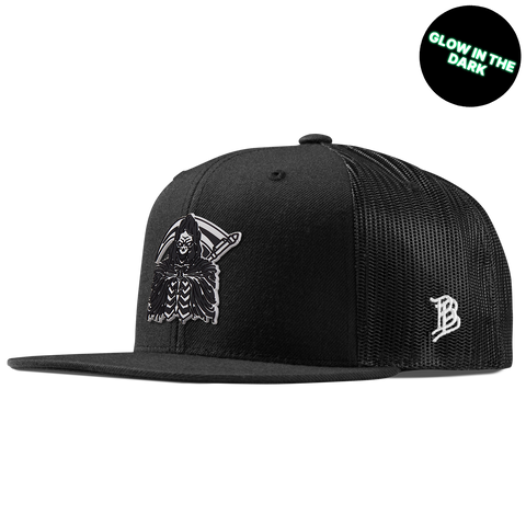 Grim Reaper Glow Flat Trucker Black