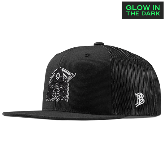Grim Reaper Glow Flat Trucker Black