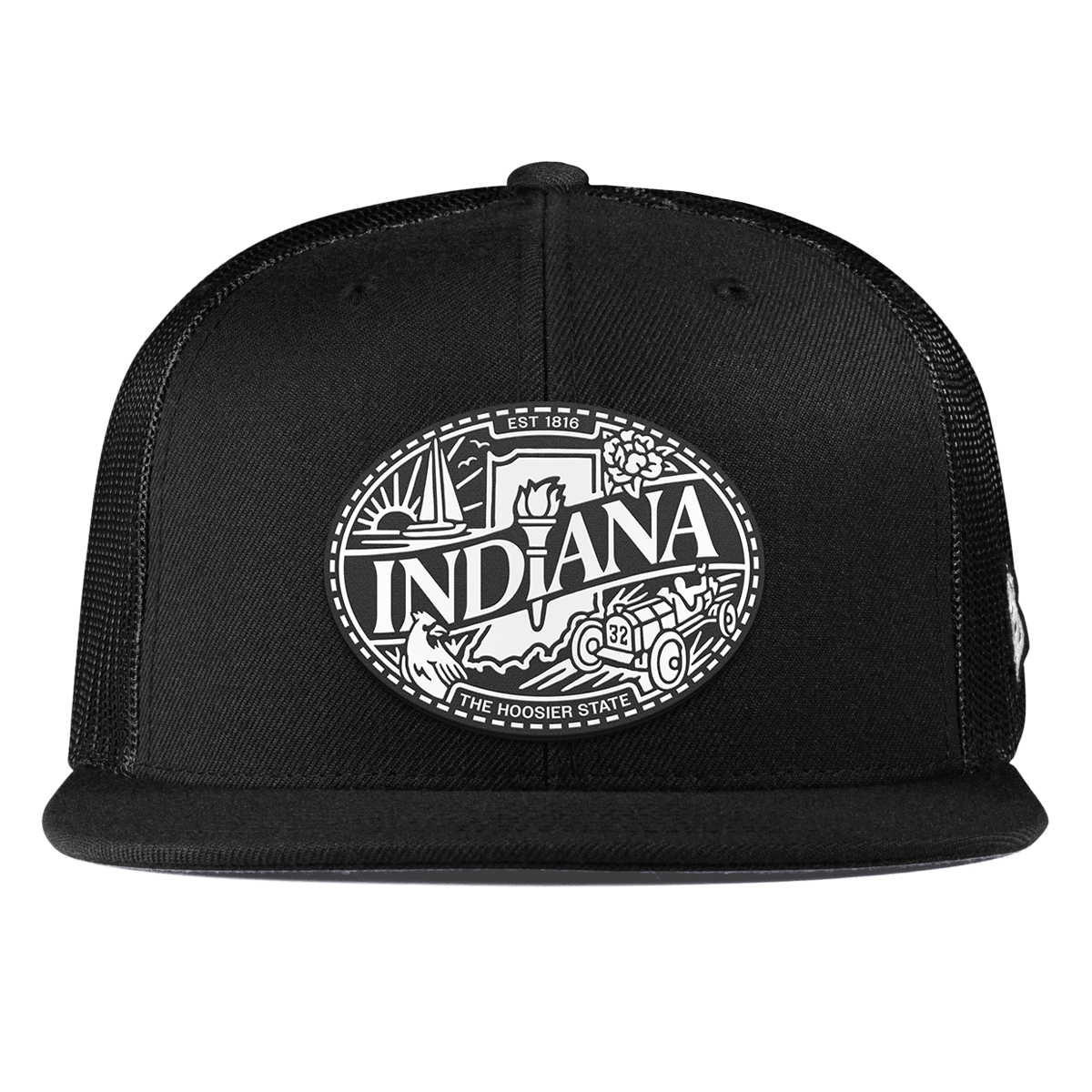 Indiana Traveler Flat Trucker Black