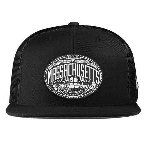 Massachusetts Traveler Flat Trucker Black