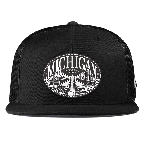 Michigan Traveler Flat Trucker Black