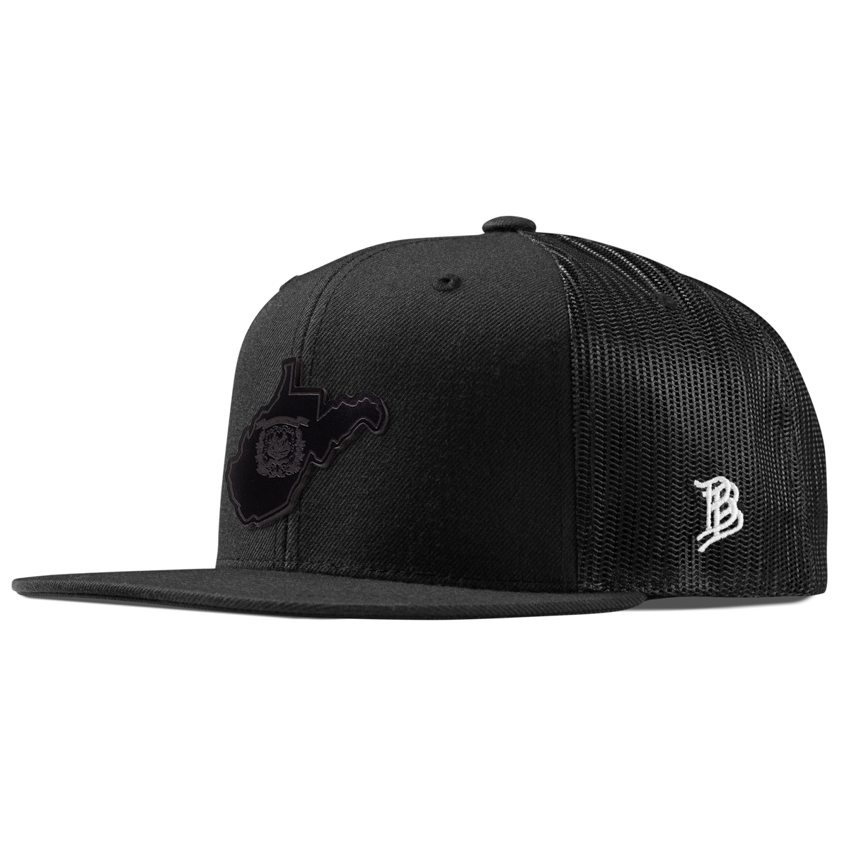 West Virginia 35 Midnight Flat Trucker Black