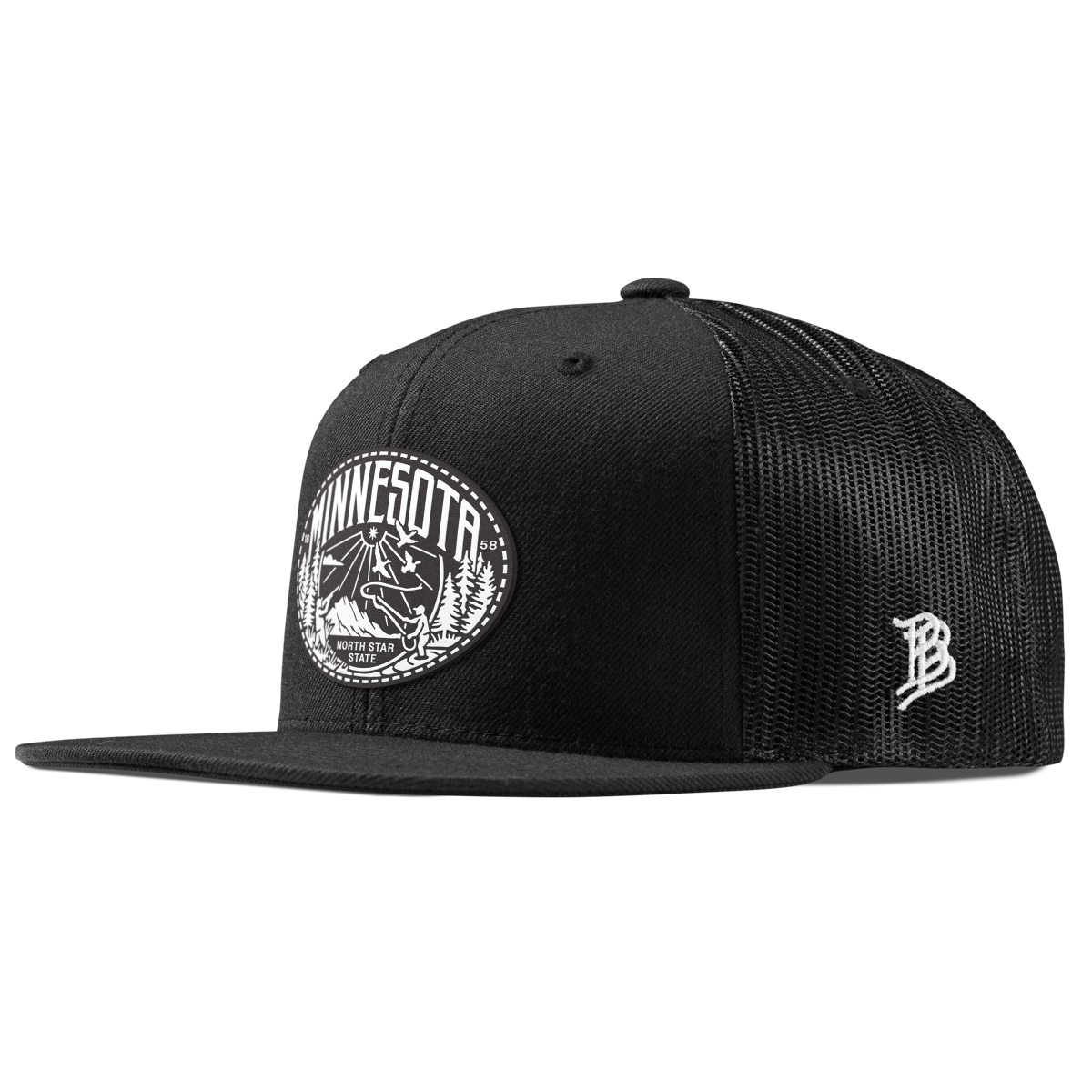 Minnesota Traveler Flat Trucker Black
