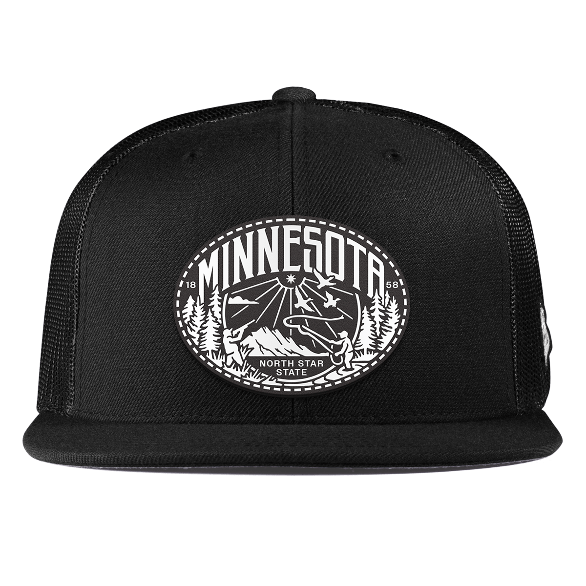 Minnesota Traveler Flat Trucker Black