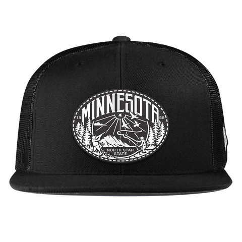 Minnesota Traveler Flat Trucker Black