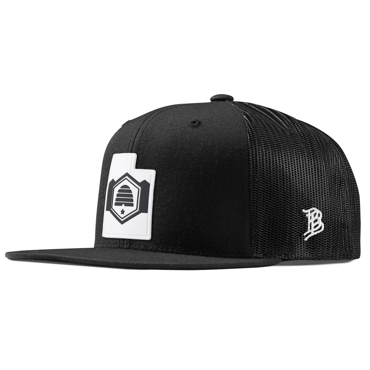 Utah Moonlight Flat Trucker Black