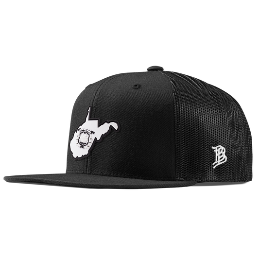 West Virginia Moonlight Flat Trucker Black
