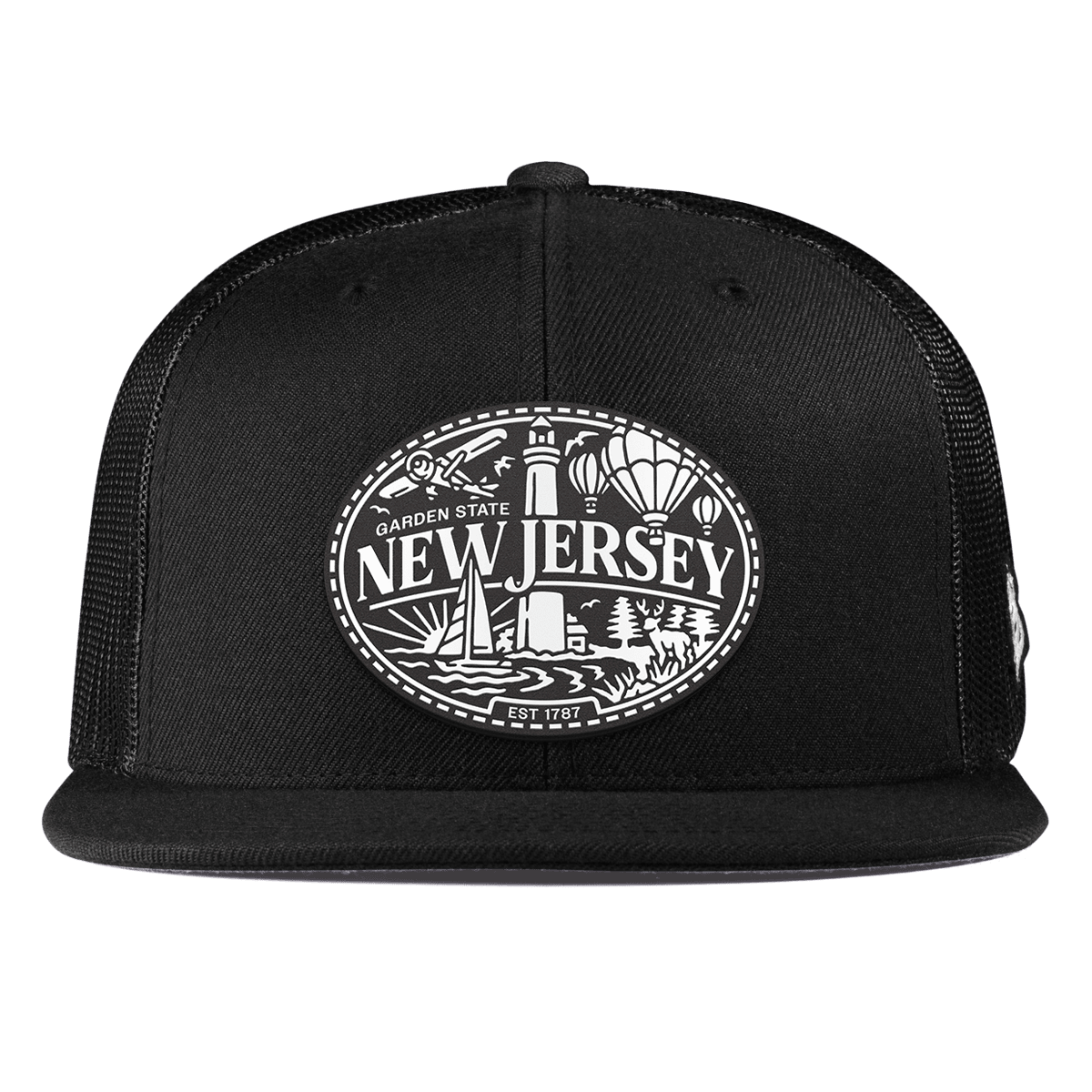 New Jersey Traveler Flat Trucker Black