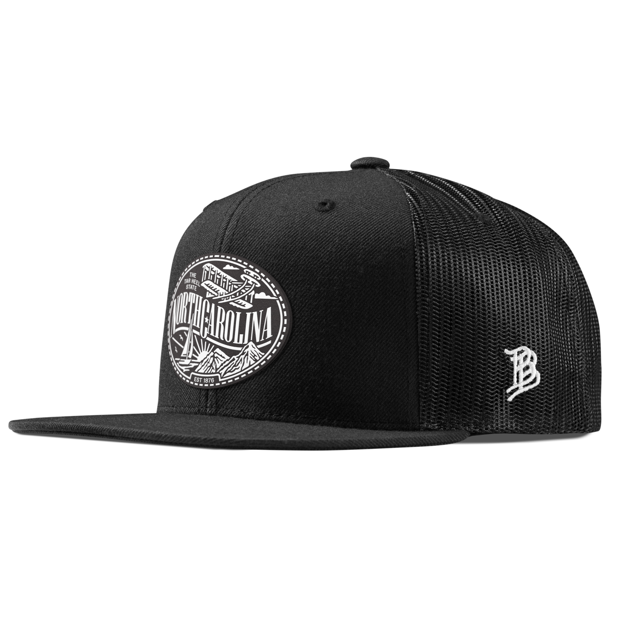 North Carolina Traveler Flat Trucker Black