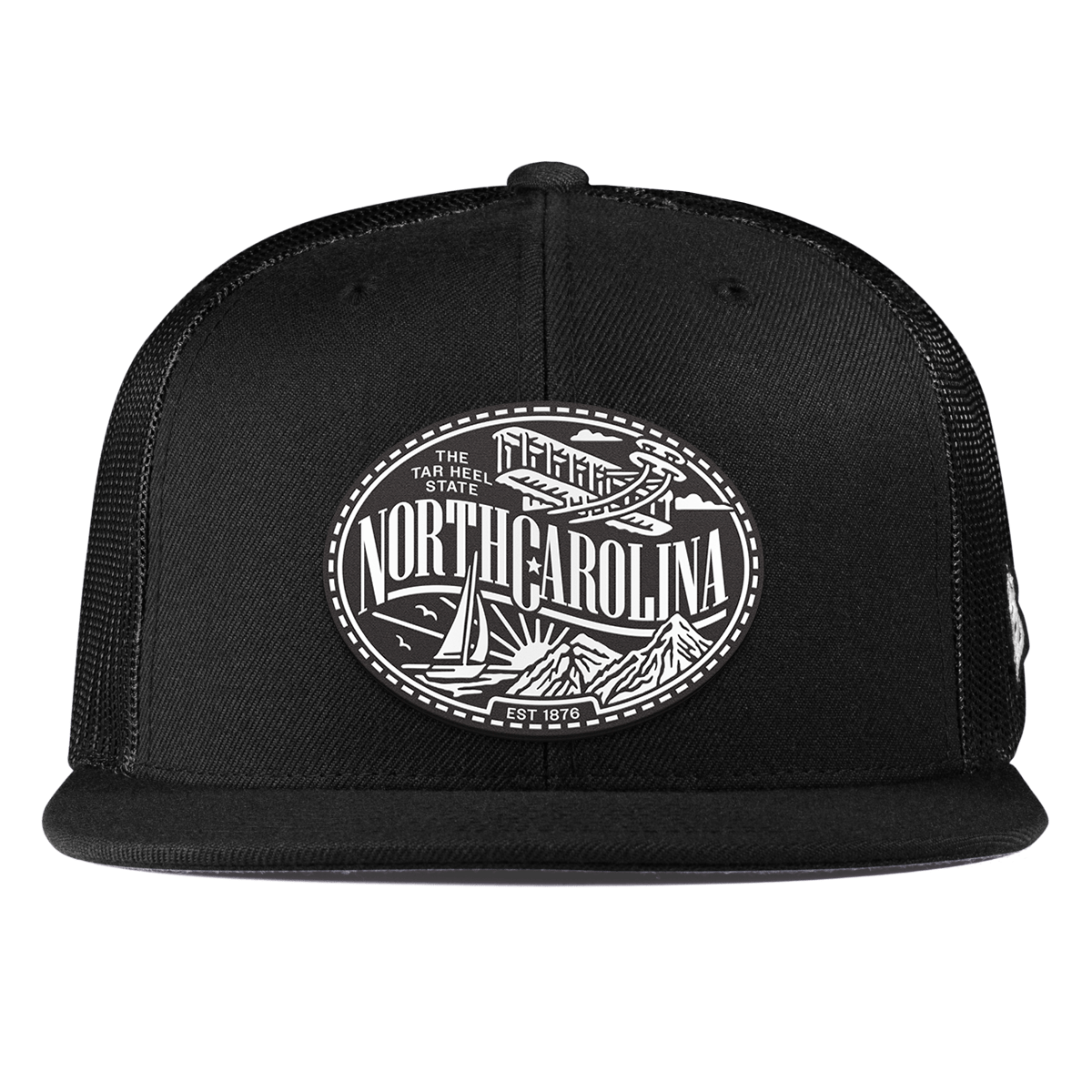 North Carolina Traveler Flat Trucker Black