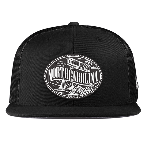 North Carolina Traveler Flat Trucker Black