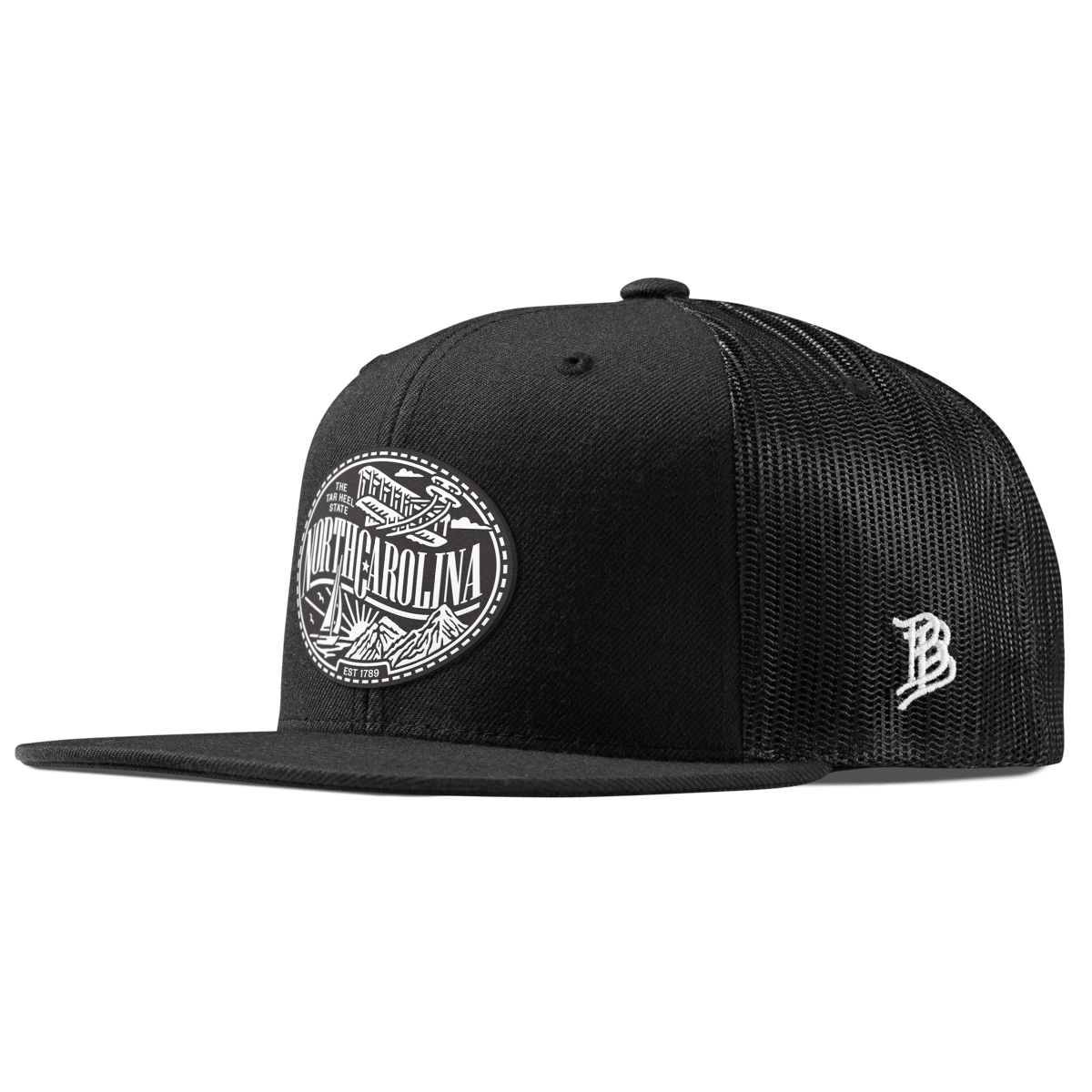 North Carolina Traveler Flat Trucker Black