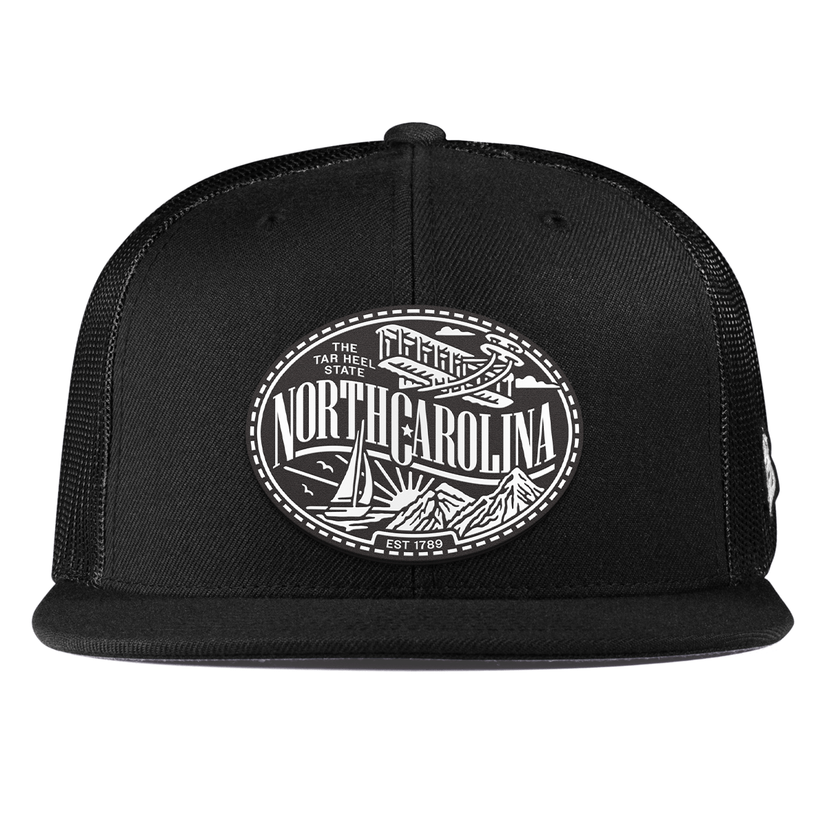 North Carolina Traveler Flat Trucker Black