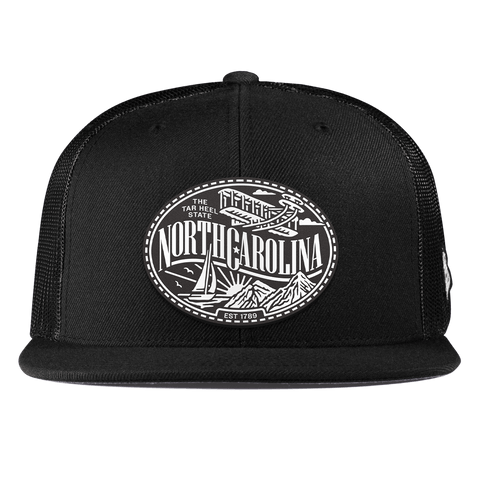 North Carolina Traveler Flat Trucker Black