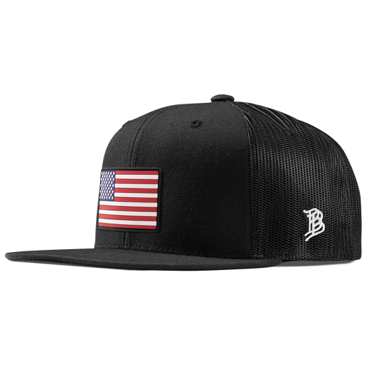 Old Glory PVC Flat Trucker Black