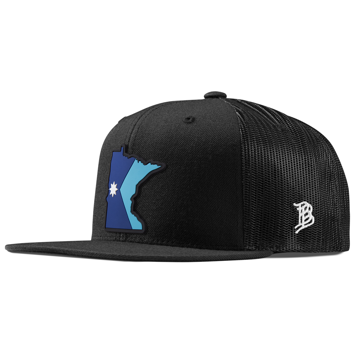 Minnesota 32 PVC Flat Trucker Black