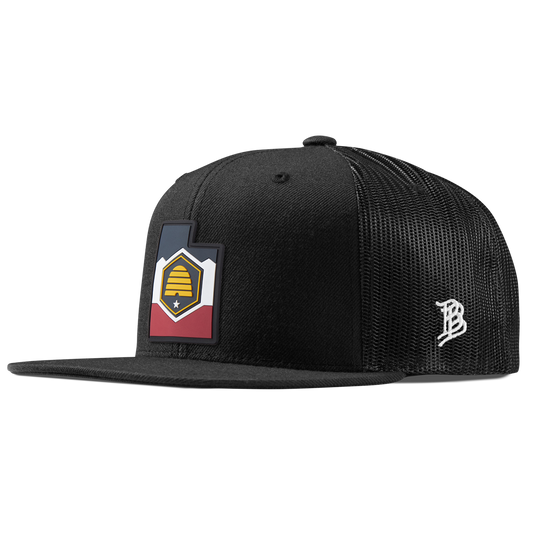 Utah 45 PVC Flat Trucker Black