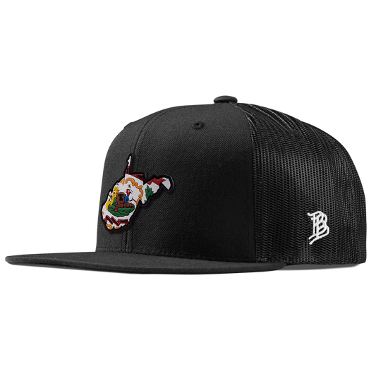 West Virginia 35 PVC Flat Trucker Black