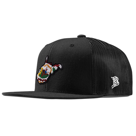 West Virginia 35 PVC Flat Trucker Black