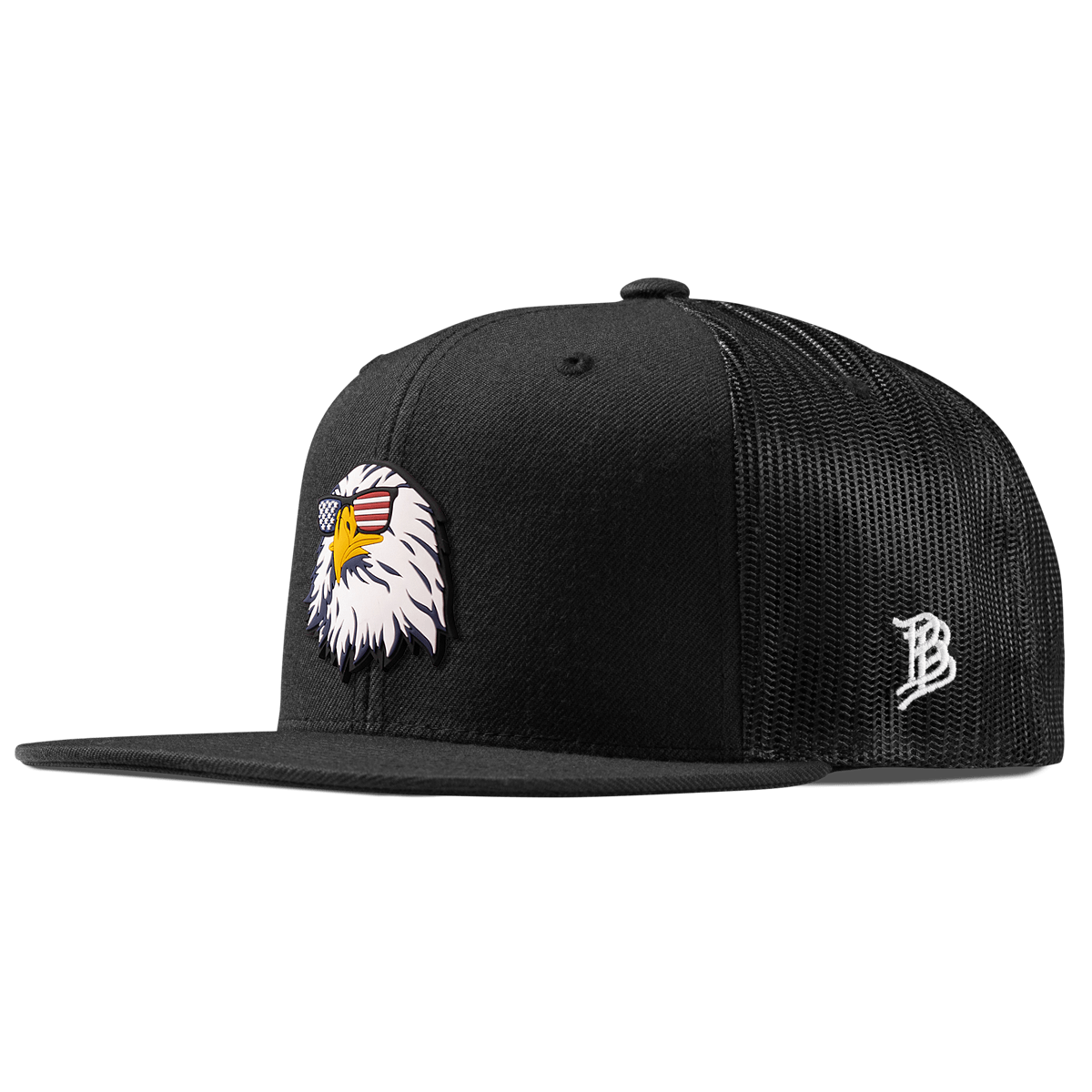 Party Eagle PVC Flat Trucker Black