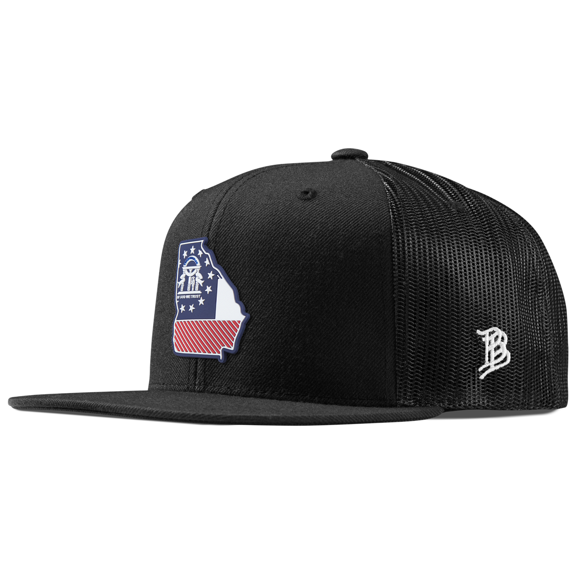 Georgia Patriot Series Flat Trucker Black