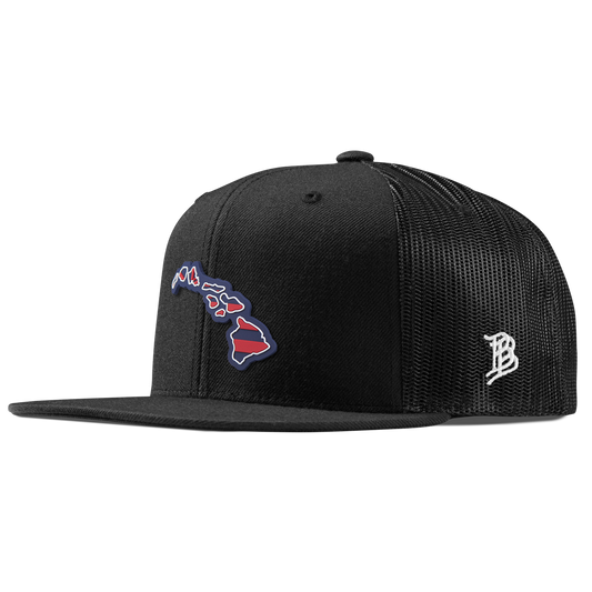 Hawaii Patriot Series Flat Trucker Black