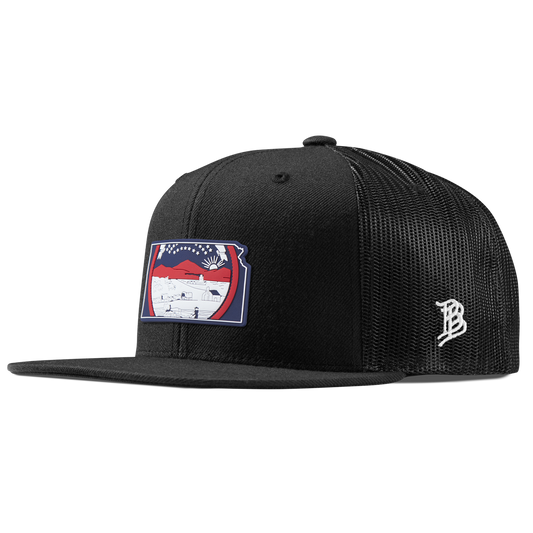 Kansas Patriot Series Flat Trucker Black