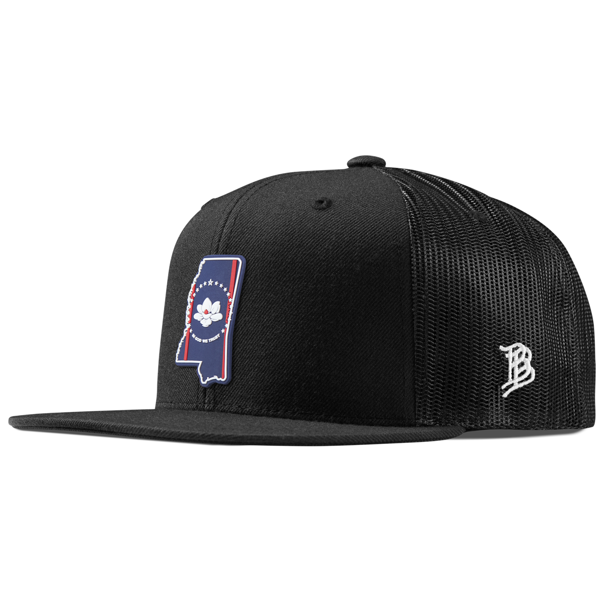 Mississippi Patriot Series Flat Trucker Black