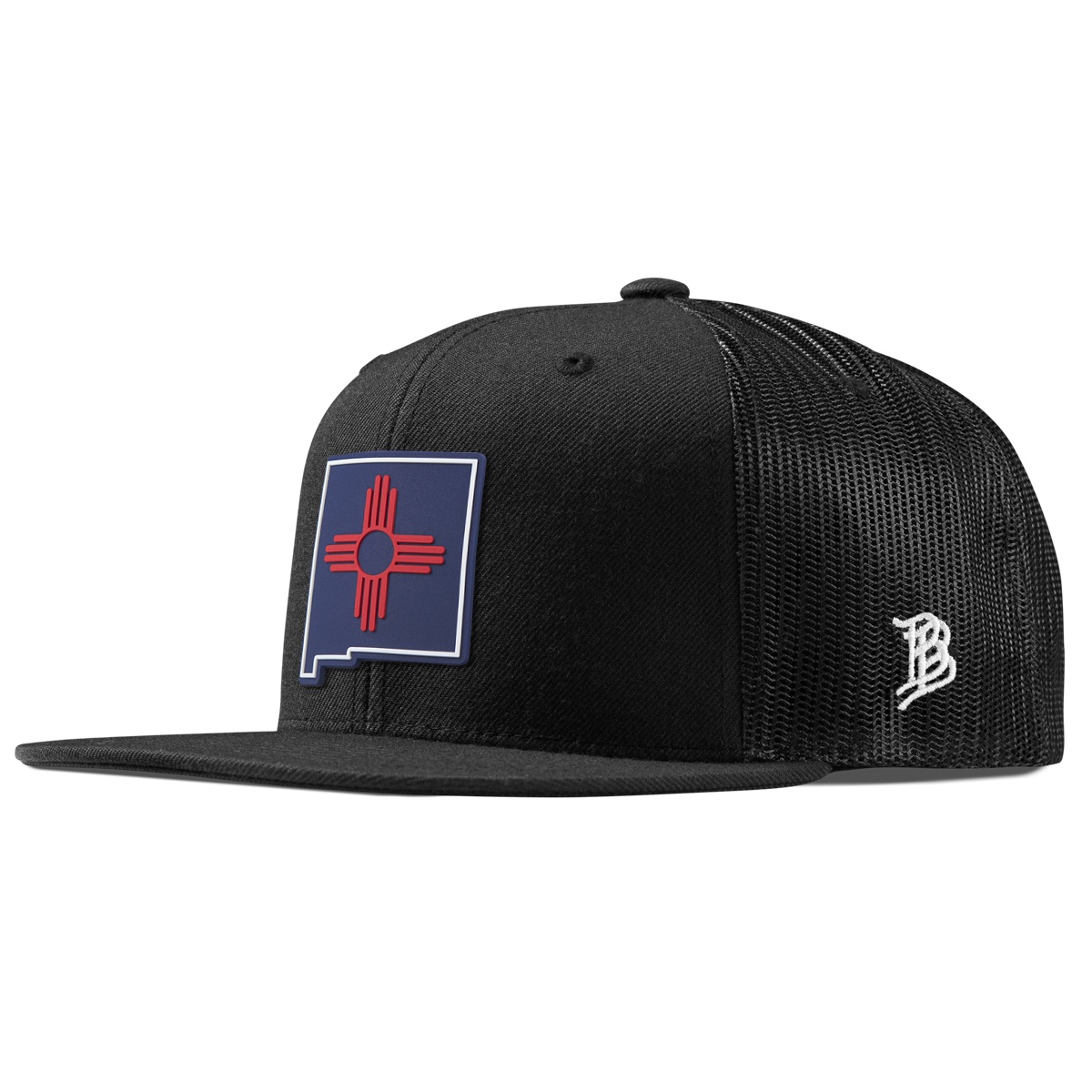 New Mexico Patriot Series Flat Trucker Black